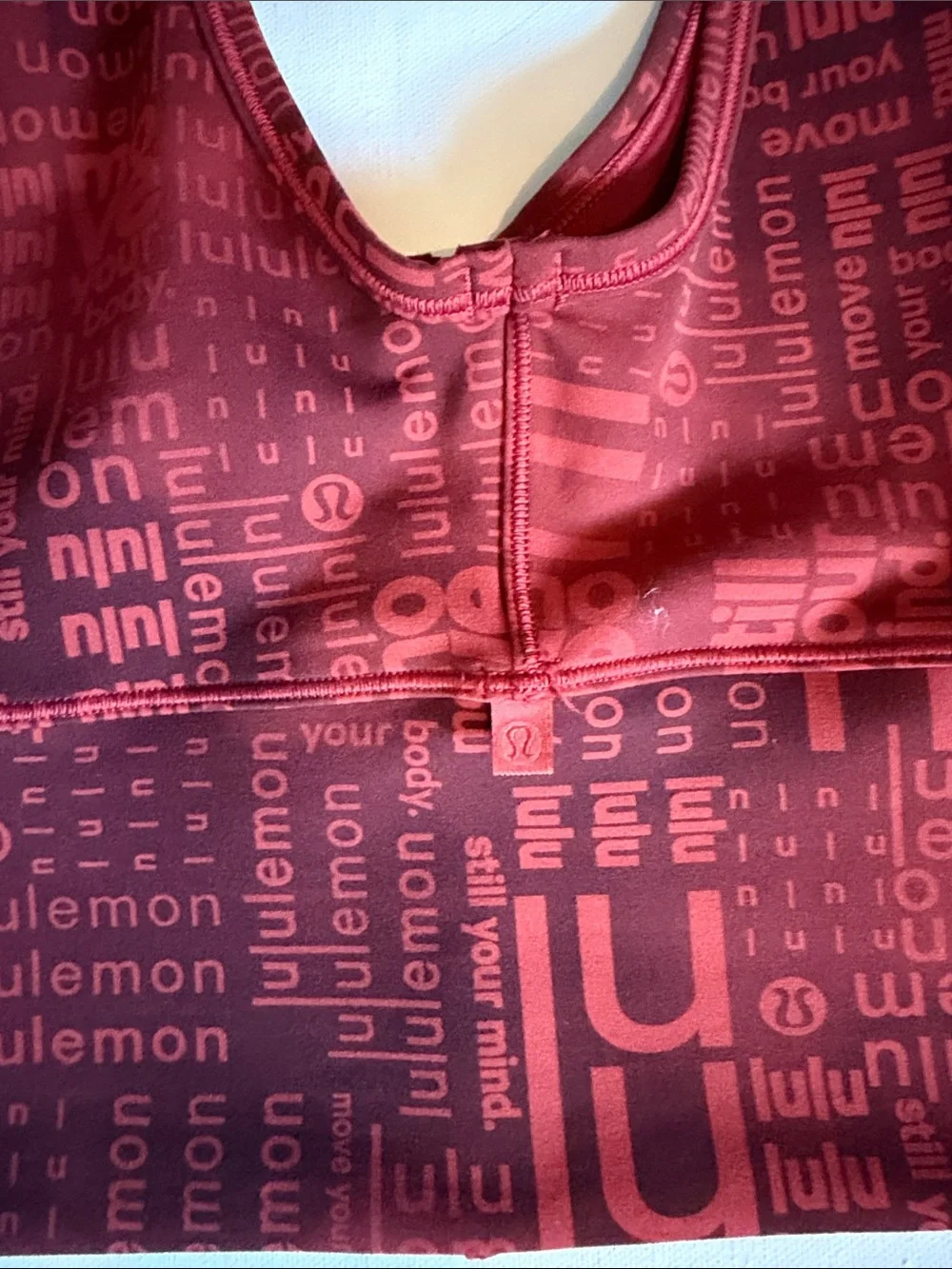 lululemon athletica Red Graphic Crop Tank